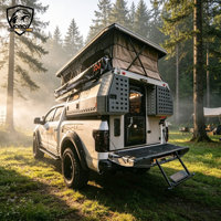 Huntoo - Camping-car pliable de luxe léger 4x4 pour pick-up, tente pop-up pour 2-3 personnes, camping-car avec style moderne