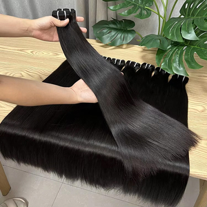 Extensions de cheveux humains bruts indiens de temple, double trame, vierges du Vietnam, non traités, avec cuticules intactes, en gros pour revendeurs - Product Image 1