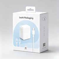 Boîte de chargeur de câble de données en carton rigide imprimée sur mesure, finition mate avec avantage UV pour l'électronique grand public et l'emballage cadeau