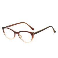 Monture Optique Design Tendance Oeil de Chat TR90 avec Branches en Acétate pour Lunettes Adaptées à Tous les Visages et Verres à Ressort