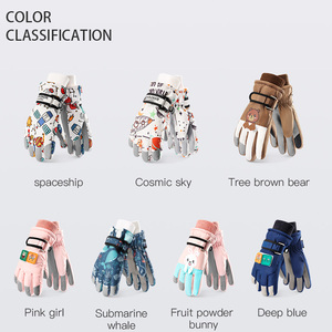 GOLOVEJOY DRST33 Manoplas de piel de <span class=keywords><strong>nieve</strong></span> <span class=keywords><strong>Guantes</strong></span> para <span class=keywords><strong>niños</strong></span> Bebé <span class=keywords><strong>Niños</strong></span> Ventas calientes Niño Niña en stock Guante Fábrica Manopla de invierno - Product Image 6