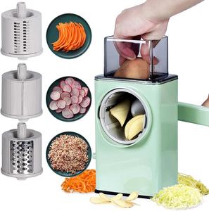 Trancheuse à légumes multifonctionnelle en acier inoxydable, moderne, à manivelle, rapide, nouveau style avec éléments en plastique - Product Image 1