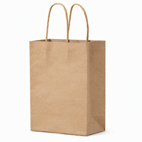 Sac en papier personnalisé avec poignée pour emporter, pour café, thé au lait, boissons, emballage écologique, sac cadeau en kraft, vente en gros