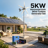 Centrale Éolienne 5KW avec Contrôleur MPPT et Onduleur, Système Complet Personnalisable pour Ferme et Zones Éloignées