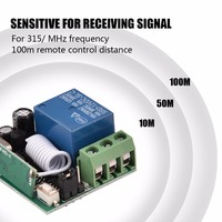 Commutateur de télécommande sans fil universel 433Mhz DC 12V 1CH Module récepteur relais RF pour porte de garage intelligente matériau ABS
