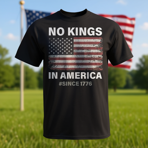 No hay reyes en Estados Unidos desde 1776, camiseta vintage con bandera de Estados Unidos - Product Image 3