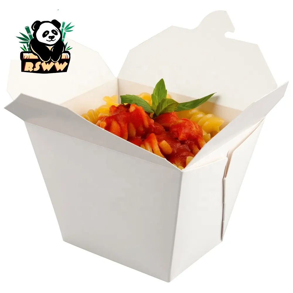 Biểu tượng tùy chỉnh Kraft hộp đựng thực phẩm hộp các tông cho thức ăn nhanh dùng một lần takeout Pasta gạo Salad Ăn Trưa mì thực phẩm hộp giấy