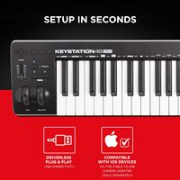 Teclado controlador MIDI USB M-AUDIO Keystation 49 MK3 Synth Action de 49 teclas con controles asignables, ruedas de modulación de tono y software