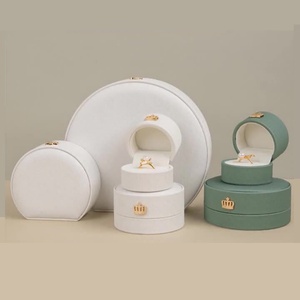 High-end Custom logo PU Leather Jewelry <b>Gift</b> Packaging Set <b>Boxes</b> for Luxury Jewellery - Product Image 1