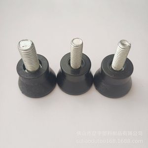 Adjustable Furniture Feet Black Rubber Threaded Stem Hardware Accessory for Chairs <b>Shelves</b> Cabinets - Product Image 2