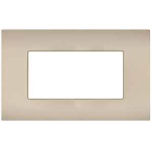 Placa de interruptores Champagne de 4 posiciones compatible con interruptores Vimar Arke - Product Image 1