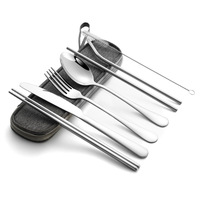 Ensembles de vaisselle Pure Couverts en acier inoxydable Couverts Set d'ustensiles de cuisine Set de couverts de table