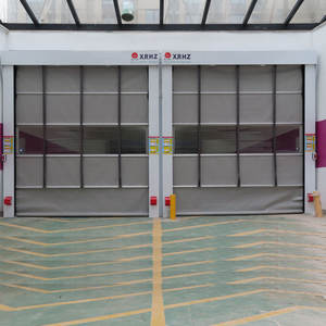 Porte commerciale moderne à <span class=keywords><strong>action</strong></span> rapide automatique pour entrepôt industriel porte de quai empilable porte en PVC à grande vitesse - Product Image 3