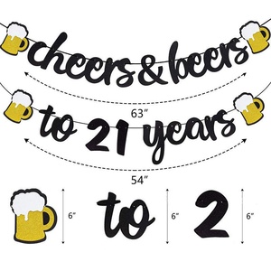 Striscione per 30° Compleanno 'Ciao e Birra per 30 Anni' Decorazioni per Uomini Donne Lui Lei Felice Trenta Anni di Compleanno Anniversario - Product Image 4