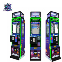 Mini machine à griffes de comptoir, à monnayeur métallique, avec lecteur de billets et lecteur de cartes de crédit, type grue d'arcade pour la distribution de peluches