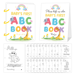 儿童早教 ABC 字母涂色书 婴儿派对游戏绘画书 - Product Image 1