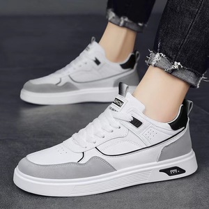 2026 Men's Versatile <b>White</b> <b>Lace</b>-up Sneakers New Model 2025 Summer Youth Fashion Casual Sports Breathable Height Increasing - Product Image 3