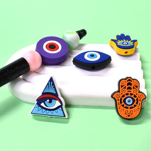 FURUN <strong>Wholesale</strong> Kids Pen Topper Fancy <strong>Beads</strong> for Pens Painting <strong>Beads</strong> Printed <strong>Silicone</strong> <strong>Beads</strong> Accessories Cute Pen Charms - Product Image 2