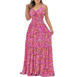 Pronto para enviar vestido de baile floral 2023 mulheres vestidos de pêssego para as mulheres mulheres elegantes vestido 2023 elegante sexy