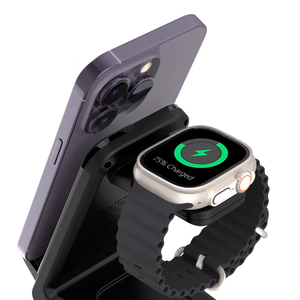 OEM Haute Qualité 15W 3-en-1 ABS PC Silicone pour <span class=keywords><strong>iPhone</strong></span> <span class=keywords><strong>Chargeur</strong></span> Sans Fil Stand <span class=keywords><strong>Prix</strong></span> de Gros Partenaires de Voyage - Product Image 2