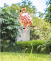 Offre Spéciale 3D rose lumière flamant rose décoration en métal simulé extérieur arrangements saisonniers pour Halloween jardin gris décoratif