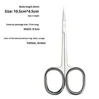 Ciseaux à cuticules professionnels de précision en acier inoxydable à bec d'aigle avec pointe incurvée - Option de logo personnalisé pour usage en salon de beauté
