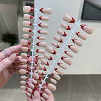 Kit de 30 faux ongles à presser de luxe écologiques en PMMA, formes amandes, haute qualité, application facile XR-02 – Nouveauté 2026, Vente Flash