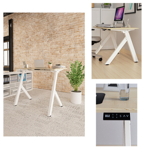 Escritorio Eléctrico de Altura Ajustable con Doble Motor, Resistente, Capacidad de Carga de 100 kg, Estructura para Escritorio de Oficina para Trabajar Sentado o De Pie - Product Image 3