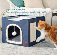Meilleures ventes : Maisonnette pour animaux de compagnie avec fonction tabouret, Tabouret de rangement pliable d'intérieur, Lit pour chat et chien, Vente en gros directe usine