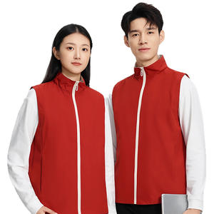 Chaleco de Trabajo Impermeable con Logotipo Personalizado, Forro Polar, Color Sólido, Unisex, Ropa de Trabajo para Exteriores, Otoño Invierno, Ropa Corporativa para Grupos - Product Image 2