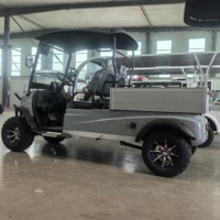 Véhicule utilitaire électrique compact MK ZXK-T, cabine ouverte, benne de chargement, 2 places, moteur 60V/3.5kW, pneus tout-terrain, facile à utiliser, idéal pour les centres de villégiature et les propriétés.