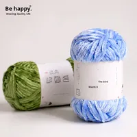 Benang Rajut Akrilik Campuran Tahan Abrasi dan Anti Asam untuk Boneka Rajut DIY, Selimut, Tas, Syal, 100G/6Mm