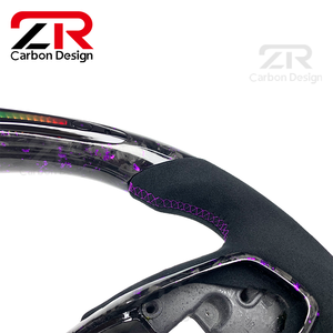 พวงมาลัย LED คาร์บอนไฟเบอร์ภายในรถปรับแต่งได้สำหรับฮอนด้าซีวิครุ่น10th รุ่น <span class=keywords><strong>Si</strong></span> Type R FK8 CR-V 2016-2021 - Product Image 4