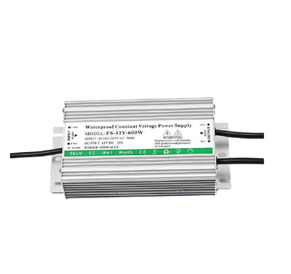 600W AC180-240V водонепроницаемый IP67 светодиодный драйвер питания Трансформаторы 220V 230V постоянного тока до DC12V с штепсельная вилка британского стандарта 50A преобразователь напряжения на открытом воздухе