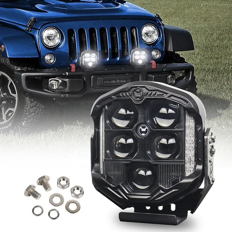 OVOVS Auto Parts Car Led Light With High Low Beam Super Bright 7 Inch Driving Light Work Light For Jeep Offroad 4X4 Pickup Truck