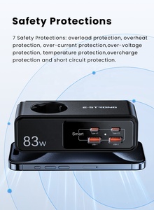 <b>Multifunctional</b> 65W 2C1A Portable Usb GaN <b>Charger</b> Power Socket 83W Fast Charging Power Strip for Laptop Desktop - Product Image 6