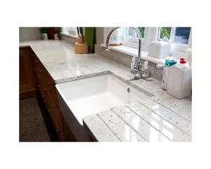 Schlussverkauf Granitplatte Kaschmir weiße Granitplatte für Kücheninsel Oberseite Kaschmir weiße Granit-Steinplatte
