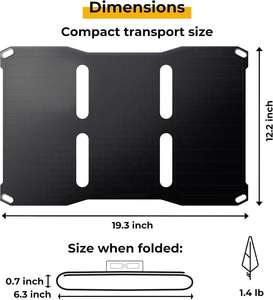 Panel Solar Portátil Plegable de 21W 19.8V SunPower para Camping, Ecológico, PET 10A 700V para Estaciones de Energía en Campamentos - Product Image 4