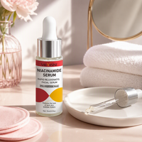 Sérum facial à la niacinamide et à l'hyaluronate de sodium 15 ml, hydratant, soin de la peau, OEM, étiquette privée pour le visage