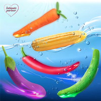 Vibromasseurs sexuels pour adultes en forme de légumes, multi-fréquences, à vibrations puissantes, rechargeables par USB, pour hommes et femmes