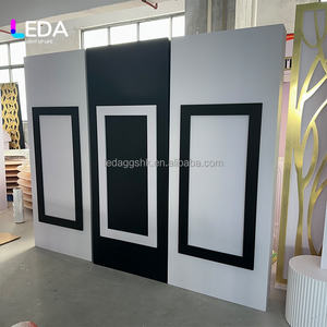 ป้ายแผนผังที่นั่งงานแต่งงานสีดำ ป้ายต้อนรับ ฉากหลังโลโก้ติดผนัง PVC สีดำขาว สำหรับงานแต่งงาน จากโรงงาน LEDA - Product Image 4