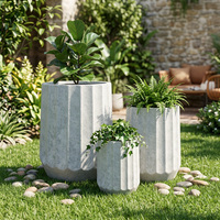 Jardinière en béton légère pour intérieur et extérieur, écologique, faite à la main