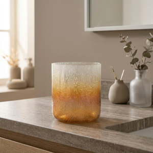Porte-bougie en verre texturé résistant à la chaleur, fait main, de haute qualité, design gradué, impression personnalisée, décoration de Noël pour la maison - Product Image 2