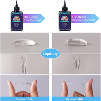 Kit de résine époxy à durcissement UV cristal clair colle activée solaire transparente UV résine prémélangée pour la fabrication de bijoux durcissement 100gFast