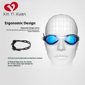 Lunettes de natation de course pour adultes personnalisées en gros, anti-buée, en silicone avec électrodéposition pour la natation - Product Image 2