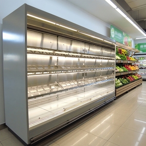 Réfrigérateur commercial à ouverture frontale pour fruits et légumes, vitrine réfrigérée, congélateur de supermarché - Product Image 1