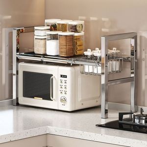 Steel <b>Kitchen</b> Storage Organizer-Pull-Out Under Sink Cabinet Rack Removable Shelves Durable Waterproof for Pantry Organization - Product Image 3