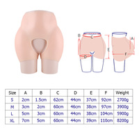 Culotte Gainante Sexy Unisexe en Silicone Taille Haute Rembourrée pour Crossdresser, Sous-vêtement d'Amélioration des Hanches Transgenre