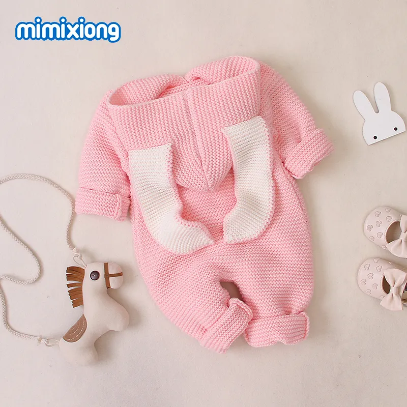 Mimixiong Baju Rajut Bayi Baru Lahir, Penjualan Laris Tanduk Iblis Lucu Pakaian Uniseks Grosir Baju Monyet Bayi Murah