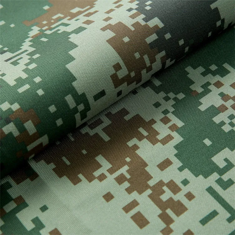 Polyester 300D 420D 600D Camouflage Printed Oxford Fabric With PU PVC Coating